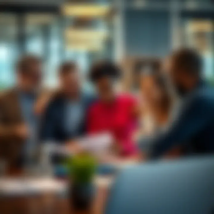 Collaborative Strategy Session in Real Estate Diverse real estate team engaged in a strategic meeting