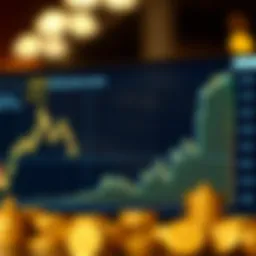 Graph showing gold price fluctuations over the past year