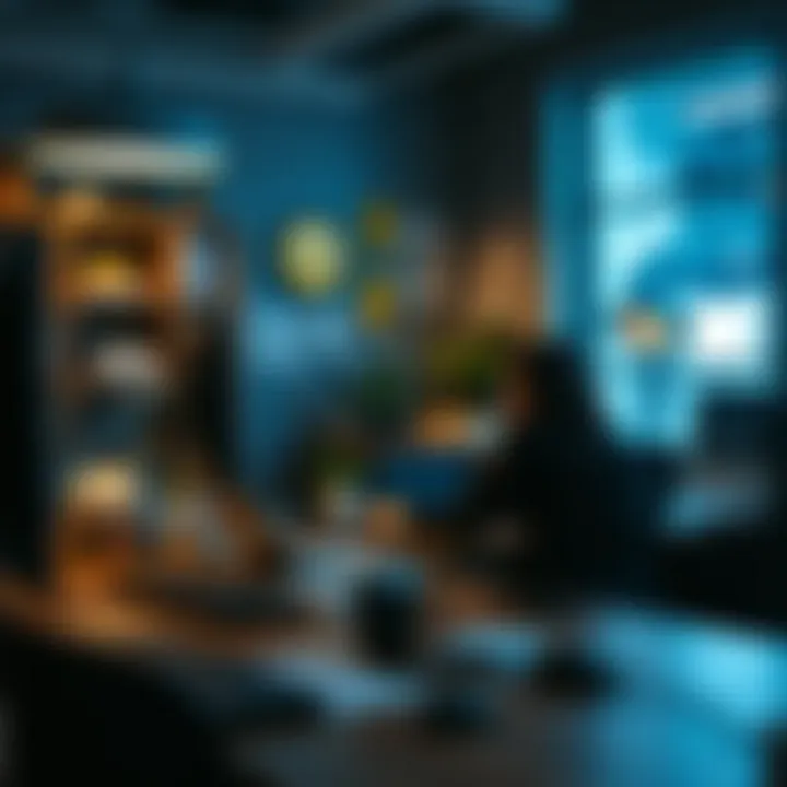 Digital communication tools in a workspace