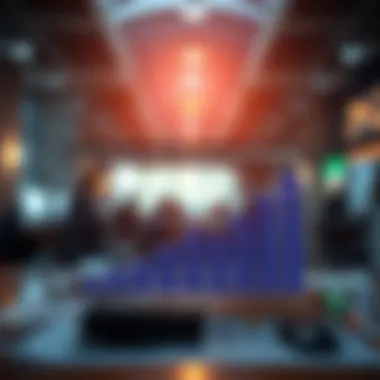 Graph showcasing career paths in finance and marketing