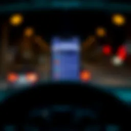 Visual representation of mileage tracking app interface showcasing features