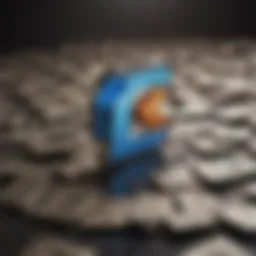 Visual representation of PayPal logo with money transfer arrows