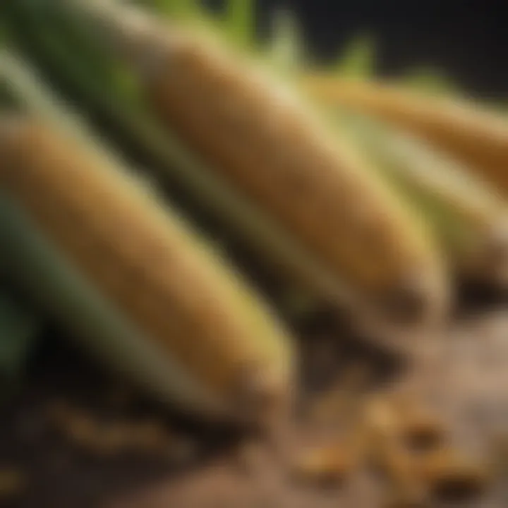 Market chart displaying corn futures price trends