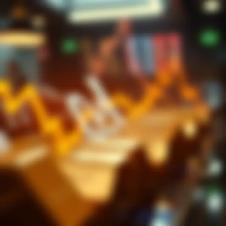 Visual representation of fluctuating gold prices