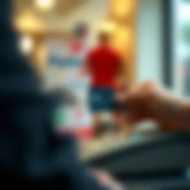 Using the Capital One Card for Purchases Close-up of someone using a debit card at a point of sale terminal