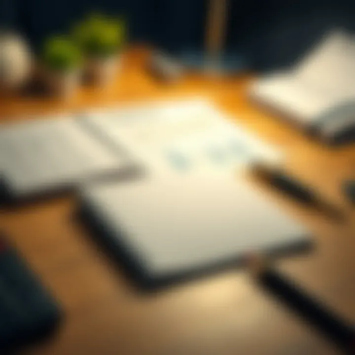 Creating a Financial Framework An organized workspace with a notebook and financial planner