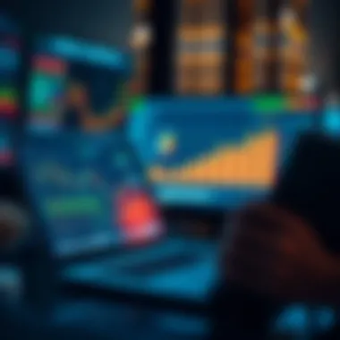 Analyzing Financial Data A professional reviewing financial data on a laptop