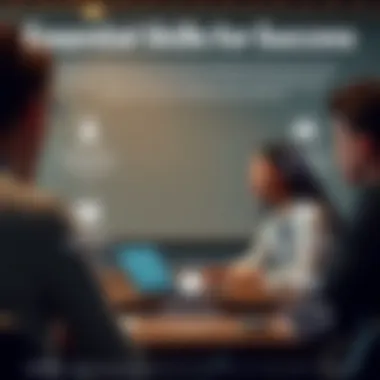 Infographic on essential skills for finance and marketing professionals