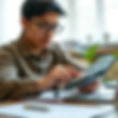 Effective Money Management Tips A person analyzing their monthly expenses with a calculator and notepad