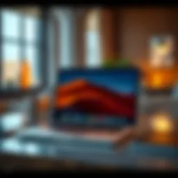 Modern laptop on a stylish workspace