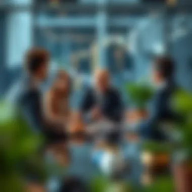 A strategic meeting with professionals discussing data-driven decisions