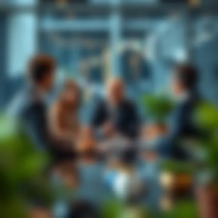 A strategic meeting with professionals discussing data-driven decisions