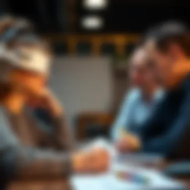 Evaluating Loan Options with Social Security Benefits A visual representation of individuals evaluating loan options using social security benefits
