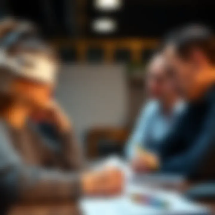 Evaluating Loan Options with Social Security Benefits A visual representation of individuals evaluating loan options using social security benefits