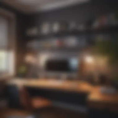 A well-organized home office for effective remote work Home office setup promoting productivity