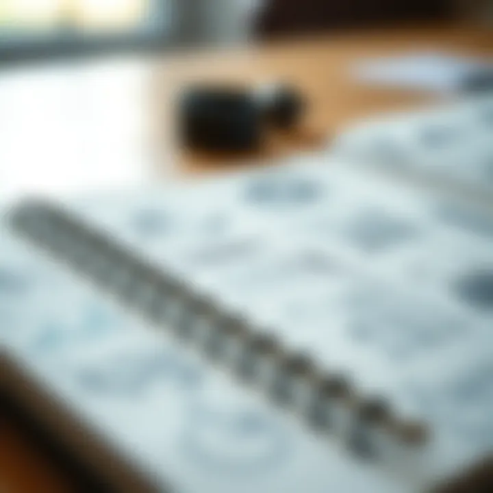 Sketches of Inspiration A notebook with sketches and ideas illustrating inspiration