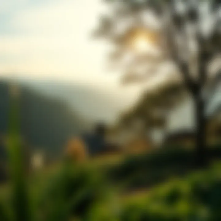 Nature's Call to Reflection A serene landscape inviting contemplation