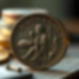 An ancient coin representing the evolution of currency