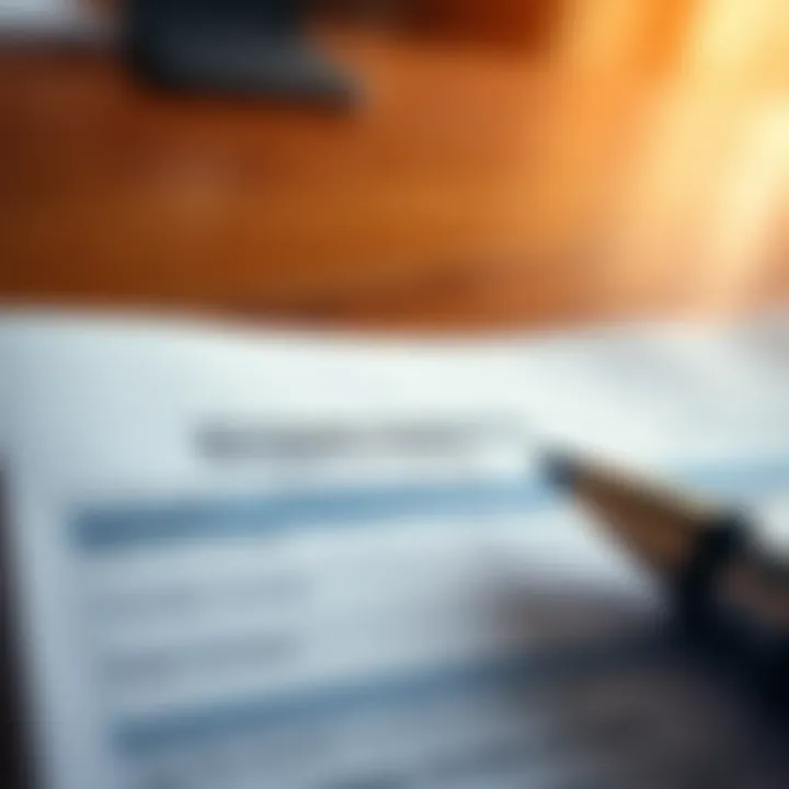 Mortgage Application Insights Close-up of a mortgage application form