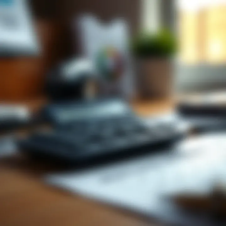 A calculator on a desk symbolizing financial assessment