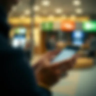 Managing Your Finances through Mobile Banking Person reviewing bank account on a smartphone