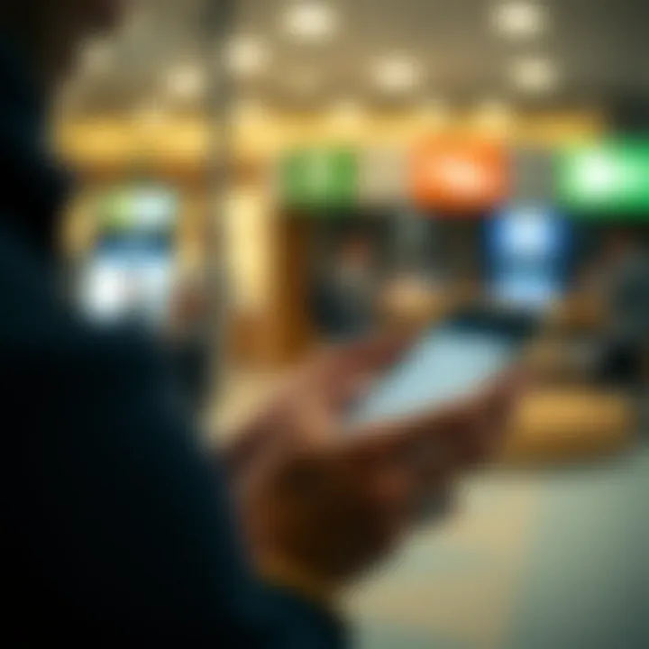 Managing Your Finances through Mobile Banking Person reviewing bank account on a smartphone