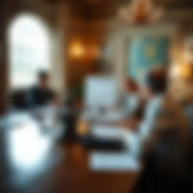 Negotiation Strategies for Lease Termination Clauses Negotiation table with key stakeholders in a real estate deal