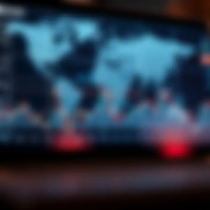 Graphical representation of international market trends