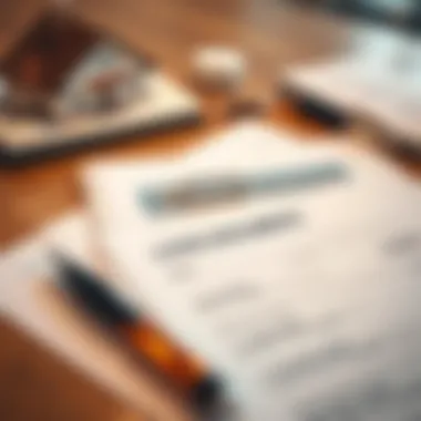 Loan Documents for Mortgage Application Illustration of various loan documents for mortgage application