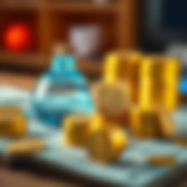 Illustration of capital gains and losses on investments