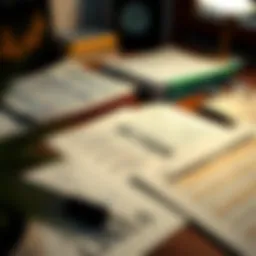 Diverse tax forms laid out on a desk