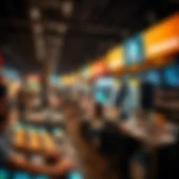 Digital marketplace concept featuring diverse platforms