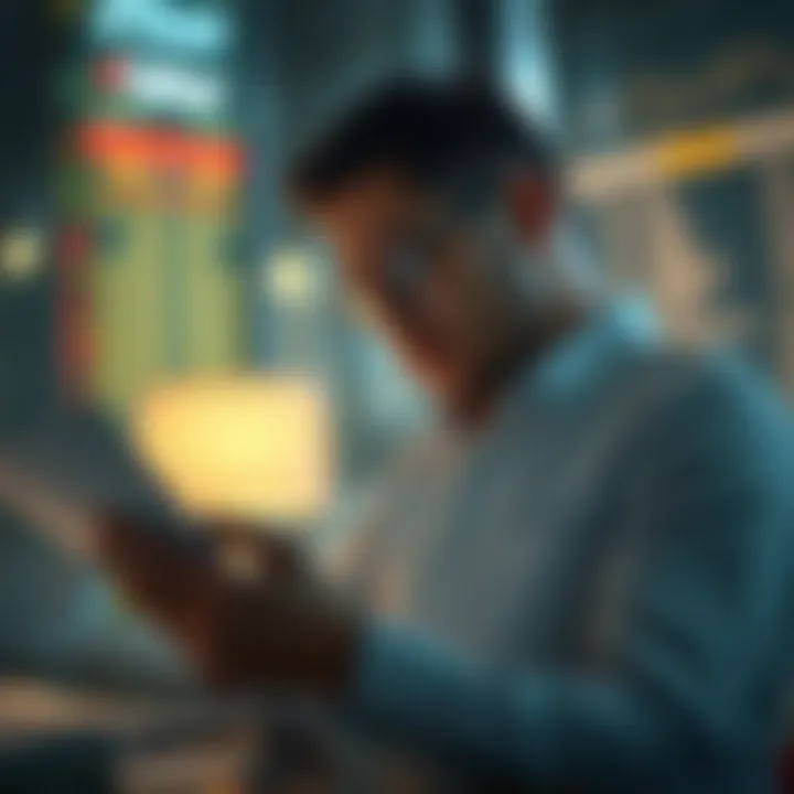 Critical Analysis of Financial Reports A person studying financial reports with critical focus