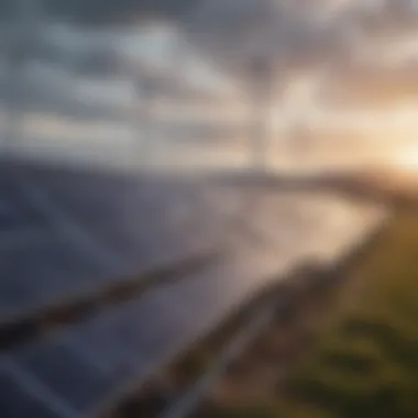 Solar panels on a building showcasing renewable energy