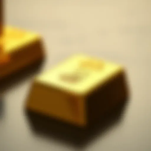 Gold Bullion: A Reflection of Value A close-up view of a gold bullion bar reflecting light