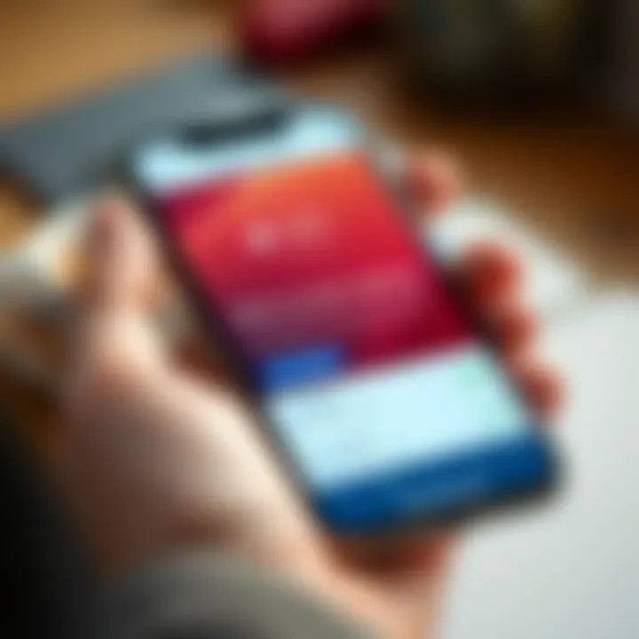 Bank transfer options displayed on a smartphone