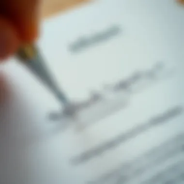 Close-up of a signature on a legal affidavit