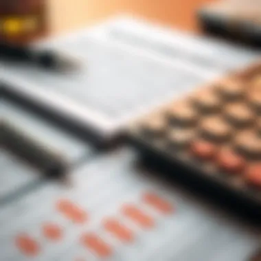 Financial Documentation Importance Close-up of financial documents and a calculator
