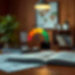 Illustration of credit score concept