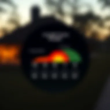 Illustration of credit score ranges representing mortgage eligibility