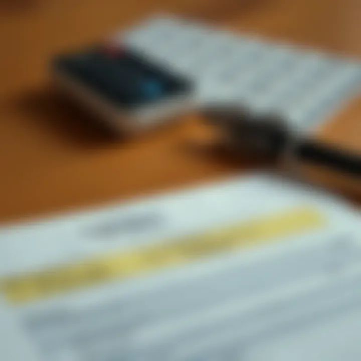 A close-up view of a credit report highlighting important sections