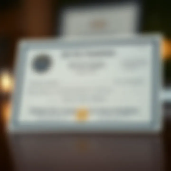 Illustration of a DUNS number certificate