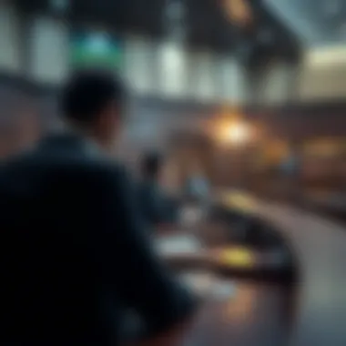 Courtroom Dynamics in Fraudulent Misrepresentation Cases A courtroom scene highlighting legal proceedings