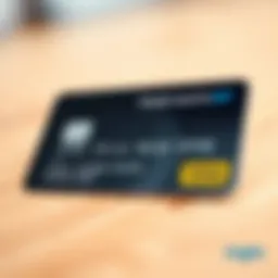 A close-up view of a credit card to emphasize the importance of selection.