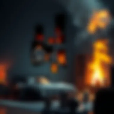 Fire Damage Illustration Illustration of fire damage to personal property, highlighting the importance of fire coverage