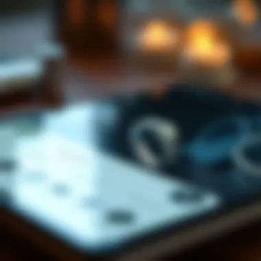 User interface of a ring appraisal application showcasing features