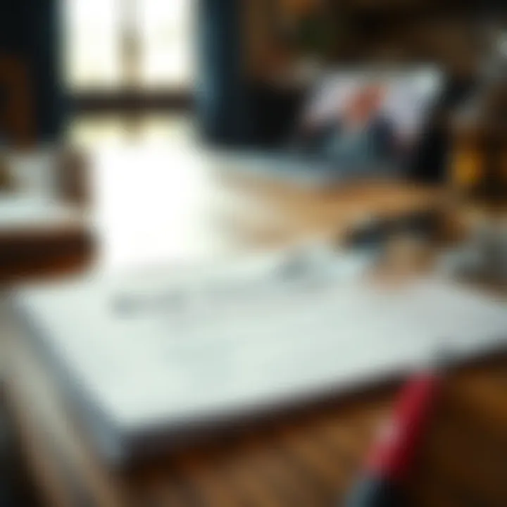 A close-up of a boat insurance policy document placed on a wooden table.