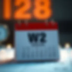 Illustration of a calendar marking the W2 deadline