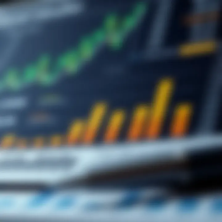 Financial Charts for Real Estate Decision-Making Close-up of financial charts related to property sales