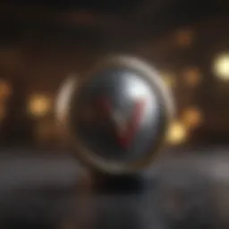 Vanguard logo on a digital interface